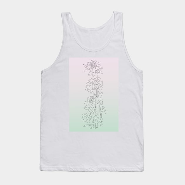 Relaxing Lotus Tank Top by MinDigitalArts